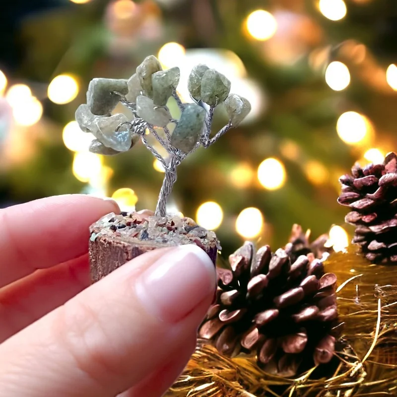 Arbre de bonheur - arbre de vie - arbre en pierre - Lithothérapie - Arbre de bonheur en quartz vert