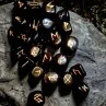 Runes divinatoires - Runes Futhark - Runes en pierres - Obsidienne noire - Outils de divination - La Malle Aux Sorcières