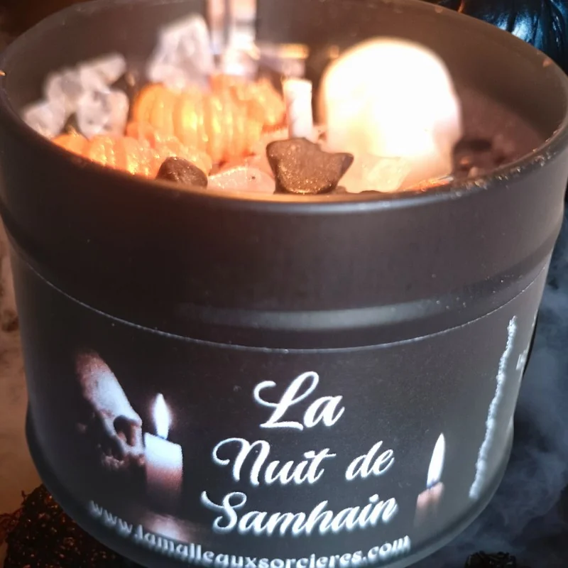 Bougie de Samhain - bougie d'intention - Sabbat de Samhain - Bougie de sorcière