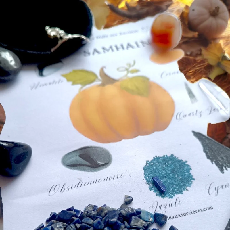 Kit de Lithothérapie de Samhain - ensemble de cristaux - Lithothérapie - boutique ésotérique