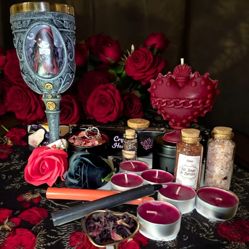 box de sorcière, box Gothic Love, witchbox, coffret saint Valentin, st valentin de sorcière, gothique, Love ritual