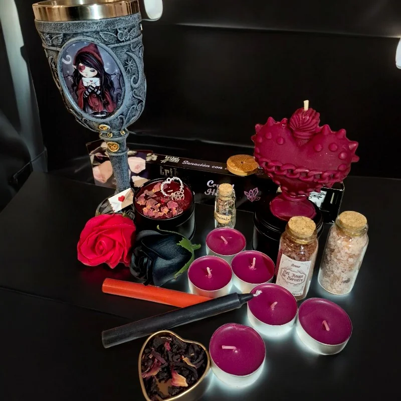 box de sorcière, box Gothic Love, witchbox, coffret saint Valentin, st valentin de sorcière, gothique, Love ritual