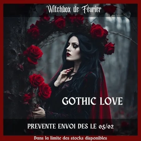 box de sorcière, box Gothic Love, witchbox, coffret saint Valentin, st valentin de sorcière, gothique, Love ritual