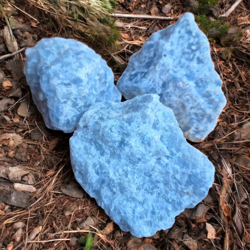 Calcite bleue - Pierre brute - Lithothérapie